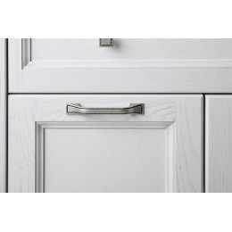 ASB-Woodline Мебель для ванной Гранда 85, белый (патина серебро), массив ясеня