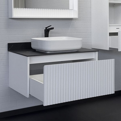 Comforty Тумба с раковиной Марсель 90 T-Y9378 подвесная белая матовая