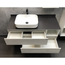 Comforty Тумба с раковиной Прага 120 T-Y9378 подвесная дуб белый