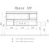 Comforty Тумба с раковиной Прага 120 T-Y9378 подвесная дуб белый