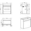 BelBagno Мебель для ванной Pietra mini 46 L Stucco Cemento, TCH