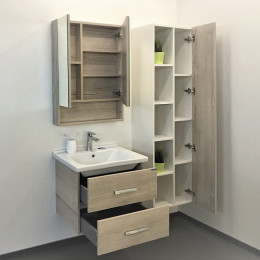Comforty Зеркальный шкаф Парма 60 дуб дымчатый