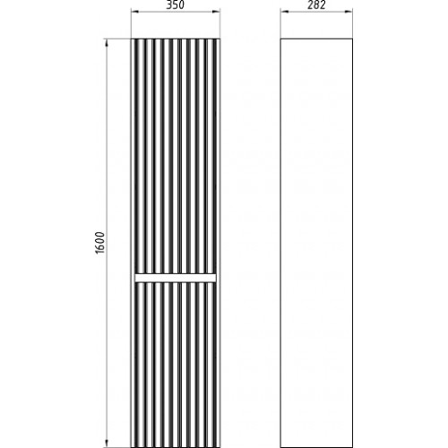 ASB-Mebel Шкаф пенал Мирано 35 подвесной слоновая кость/шиншилла серая