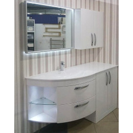 De Aqua Мебель для ванной Трио Люкс 90 R, зеркало Алюминиум