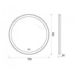 BelBagno Зеркало SPC-RNG-700-LED-TCH-PHONE