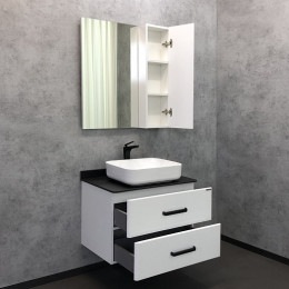 Comforty Зеркальный шкаф Амстердам 75 белый