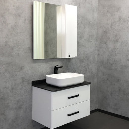 Comforty Зеркальный шкаф Амстердам 75 белый