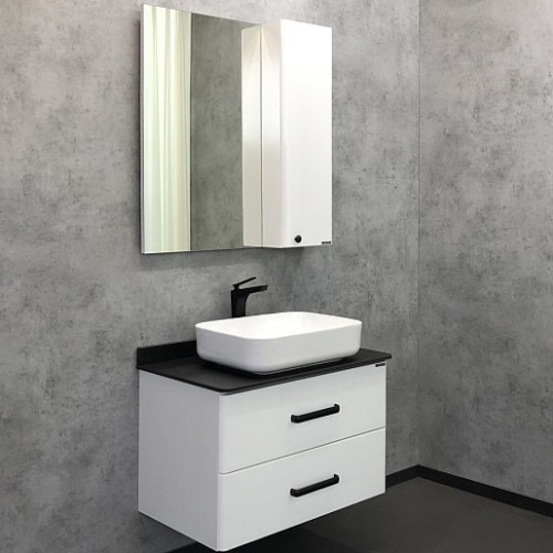 Comforty Зеркальный шкаф Амстердам 75 белый