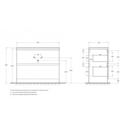 BelBagno Мебель для ванной Albano 100 напольная Bianco Lucido