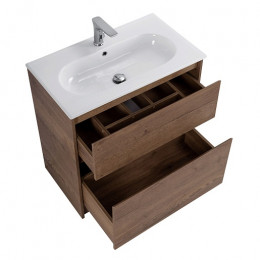 BelBagno Тумба с раковиной Kraft 100 напольная Rovere Tabacco с раковиной LOV-1000-LVB