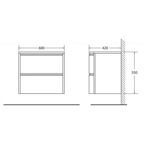 BelBagno Тумба с раковиной PROSPERO BB800DVC/TO Tortora Opaco