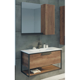 Comforty Мебель для ванной Бонн 90 (Quadro) подвесная дуб темный