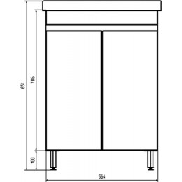 ASB-Mebel Мебель для ванной Марко 60 2.0 белая/дуб золотой