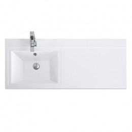 BelBagno Тумба с раковиной Lavanderia 58 напольная Bianco Lucido под стиральную машину левосторонняя