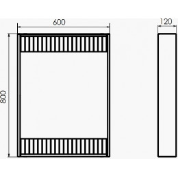 Comforty Зеркало Марсель 60 белое матовое