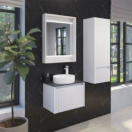 Comforty Зеркало Марсель 60 белое матовое
