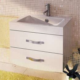 Comforty Тумба с раковиной Лаура 75-2 подвесная белая