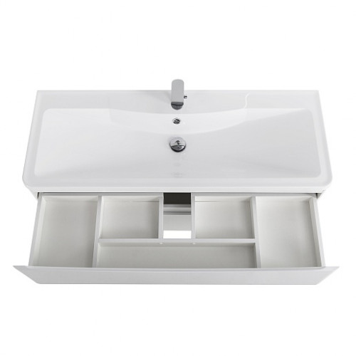 BelBagno Тумба с раковиной Acqua 120 подвесная Bianco Lucido