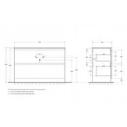 BelBagno Тумба с раковиной Albano 120 напольная Bianco Lucido