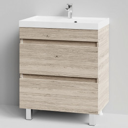 Водолей Тумба с раковиной Бест 70 ореховый дубослив светлый