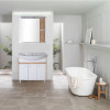 ASB-Mebel Зеркало Альпина 80 белое/дуб золотой