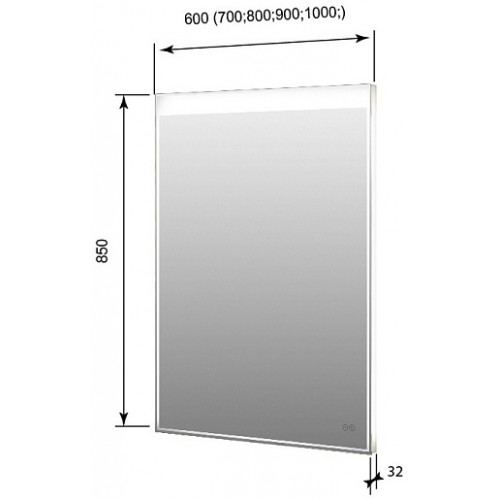 Aquanet Зеркало Алассио 100x85