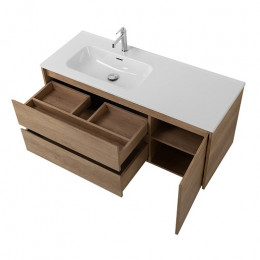 BelBagno Тумба с раковиной Kraft 120 L подвесная Rovere Nebrasca Nature