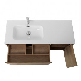 BelBagno Тумба с раковиной Kraft 120 L подвесная Rovere Nebrasca Nature