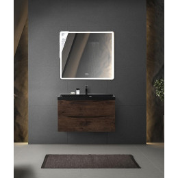 BelBagno Тумба с раковиной Marino 80 подвесная Rovere Moro с раковиной 80/45 AST-NERO
