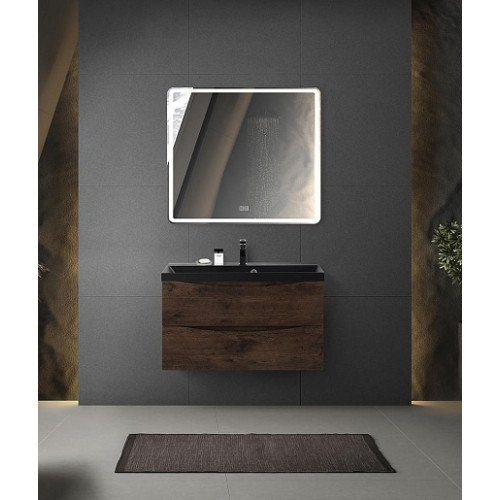 BelBagno Тумба с раковиной Marino 80 подвесная Rovere Moro с раковиной 80/45 AST-NERO