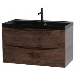 BelBagno Тумба с раковиной Marino 80 подвесная Rovere Moro с раковиной 80/45 AST-NERO