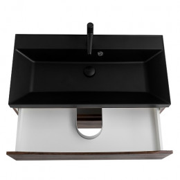 BelBagno Тумба с раковиной Marino 80 подвесная Rovere Moro с раковиной 80/45 AST-NERO