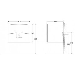 BelBagno Мебель для ванной Acqua 60 Bianco Lucido