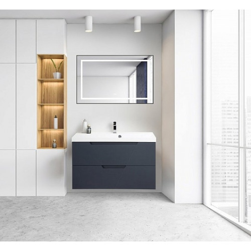 BelBagno Тумба с раковиной Vittoria 100 подвесная Grigio Opaco