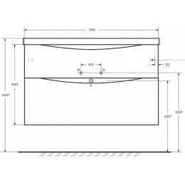 BelBagno Тумба с раковиной Marino-H60 100 подвесная Rovere Nature