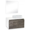Runo Тумба с раковиной Бари 80 Nuovo подвесная железный камень/белая
