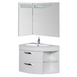 De Aqua Мебель для ванной Трио Люкс 90 L, зеркало Трио Люкс