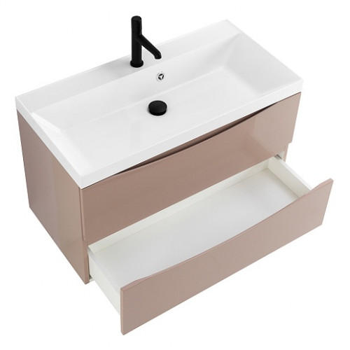 BelBagno Тумба с раковиной Marino 80 подвесная Capucino Lucido
