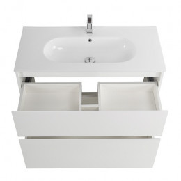 BelBagno Мебель для ванной Kraft 100 напольная Bianco Opaco с раковиной LOV-1000-LVB