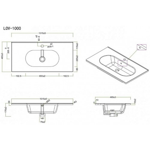 BelBagno Мебель для ванной Kraft 100 напольная Bianco Opaco с раковиной LOV-1000-LVB