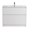 BelBagno Мебель для ванной Kraft 100 напольная Bianco Opaco с раковиной LOV-1000-LVB
