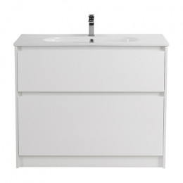 BelBagno Мебель для ванной Kraft 100 напольная Bianco Opaco с раковиной LOV-1000-LVB