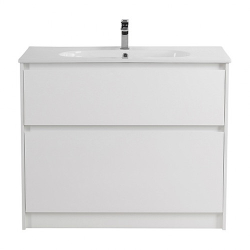BelBagno Мебель для ванной Kraft 100 напольная Bianco Opaco с раковиной LOV-1000-LVB