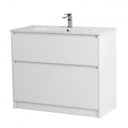 BelBagno Мебель для ванной Kraft 100 напольная Bianco Opaco с раковиной LOV-1000-LVB