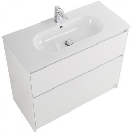 BelBagno Мебель для ванной Kraft 100 напольная Bianco Opaco с раковиной LOV-1000-LVB