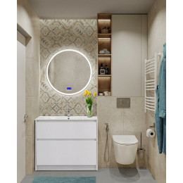 BelBagno Мебель для ванной Kraft 100 напольная Bianco Opaco с раковиной LOV-1000-LVB