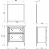 ASB-Woodline Мебель для ванной Рома 80Н белая