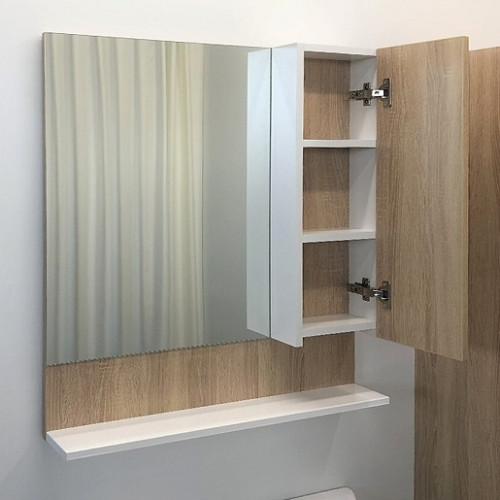 Comforty Зеркальный шкаф Рига 70 R дуб сонома