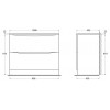 BelBagno Мебель для ванной Acqua 100 напольная Bianco Lucido
