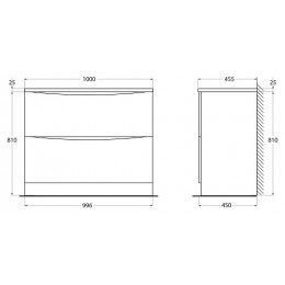 BelBagno Мебель для ванной Acqua 100 напольная Bianco Lucido